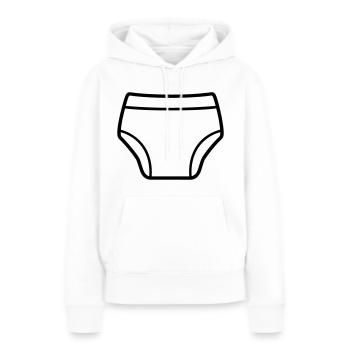 Couche - Sweat à capuche Premium bio Femme - blanc - Devant - Julia (174cm)