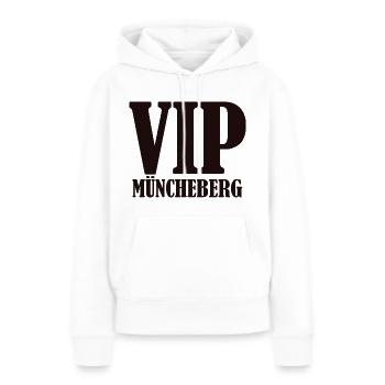 VIP Müncheberg - Frauen Premium Bio Hoodie - Weiß - Vorne - Julia (174cm)