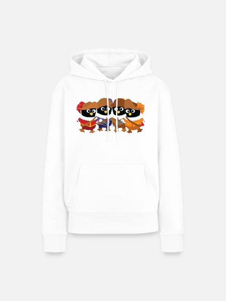 Penguins Musketiere - Frauen Premium Bio Hoodie - Weiß