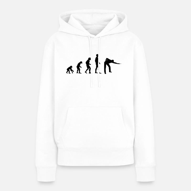 Evolution Billiard - Sweat à capuche Premium bio Femme - blanc