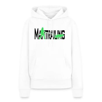 Mantrailing Schwarz/grün - Frauen Premium Bio Hoodie - Weiß - Vorne - Julia (174cm)
