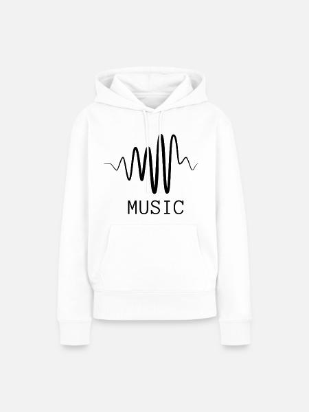 Music - Frauen Premium Bio Hoodie - Weiß