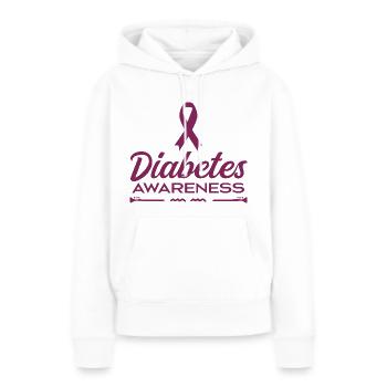 Diabetes-Bewusstsein - Frauen Premium Bio Hoodie - Weiß - Vorne - Julia (174cm)