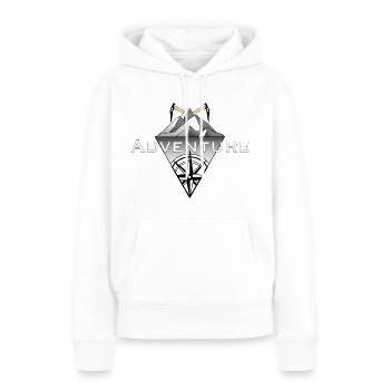 adventure04 - Frauen Premium Bio Hoodie - Weiß - Vorne - Julia (174cm)