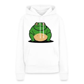 Drôle de grenouille - Sweat à capuche Premium bio Femme - blanc - Devant - Julia (174cm)