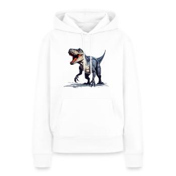 Raubvogel - Frauen Premium Bio Hoodie - Weiß - Vorne - Julia (174cm)
