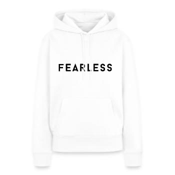 Fearless - Women’s Premium Organic Hoodie - white - Front - Julia (174cm)