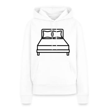 lit - Sweat à capuche Premium bio Femme - blanc - Devant - Julia (174cm)