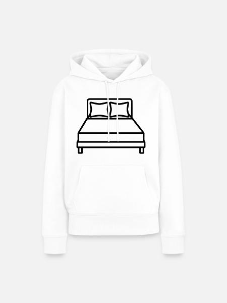 Bett - Frauen Premium Bio Hoodie - Weiß