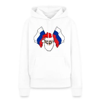 Weihnachtsmann Flagge Russland - Frauen Premium Bio Hoodie - Weiß - Vorne - Julia (174cm)