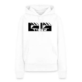 Idée de cadeau GG Good Game à Easy EZ CS GO - Sweat à capuche Premium bio Femme - blanc - Devant - Julia (174cm)
