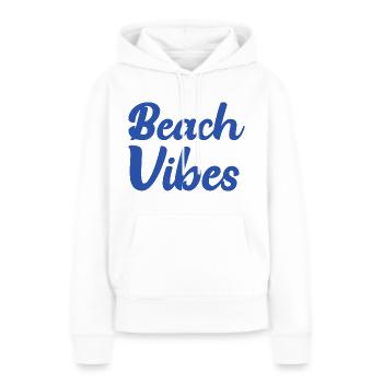 Ambiance de plage - Sweat à capuche Premium bio Femme - blanc - Devant - Julia (174cm)