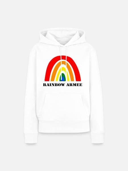 Rainbow Armee - Frauen Premium Bio Hoodie - Weiß