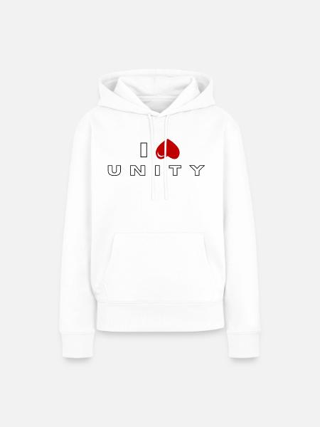 Ich hasse Unity - Frauen Premium Bio Hoodie - Weiß