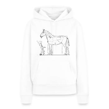 anatomie des Pferdes - Frauen Premium Bio Hoodie - Weiß - Vorne - Julia (174cm)