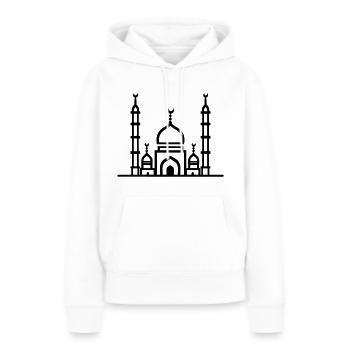 Mosquée - Sweat à capuche Premium bio Femme - blanc - Devant - Julia (174cm)