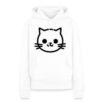 Chaton - Sweat à capuche Premium bio Femme - blanc - Devant - Julia (174cm)
