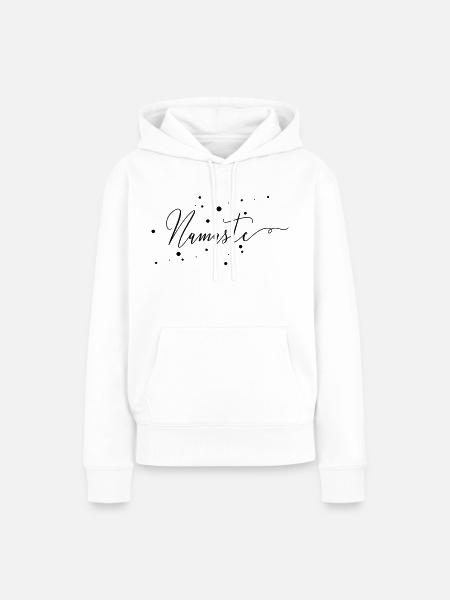 (namaste) - Frauen Premium Bio Hoodie - Weiß