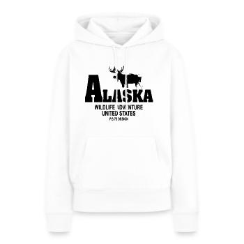 Alaska - Moose - Moose - Women’s Premium Organic Hoodie - white - Front - Julia (174cm)