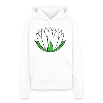 Seerose - Frauen Premium Bio Hoodie - Weiß - Vorne - Julia (174cm)