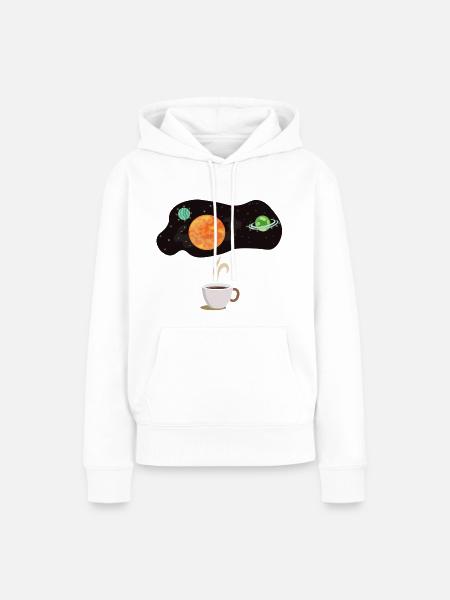 Universal coffee - Frauen Premium Bio Hoodie - Weiß