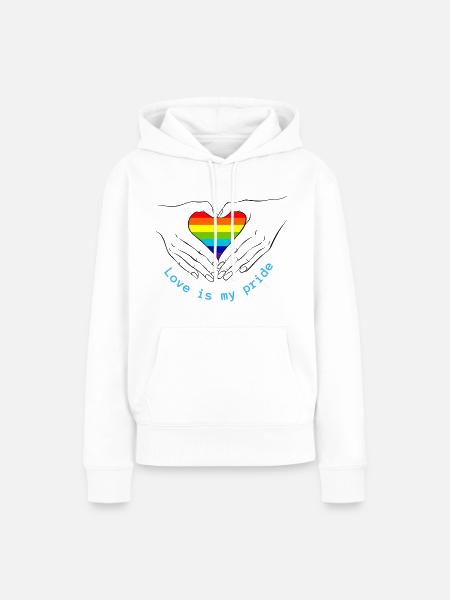 Stolz - Frauen Premium Bio Hoodie - Weiß