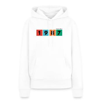1987 Limited Edition - Frauen Premium Bio Hoodie - Weiß - Vorne - Julia (174cm)