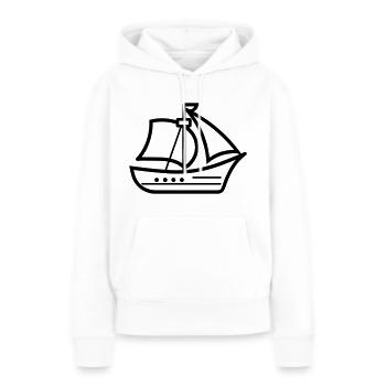 Piratenschiff - Frauen Premium Bio Hoodie - Weiß - Vorne - Julia (174cm)