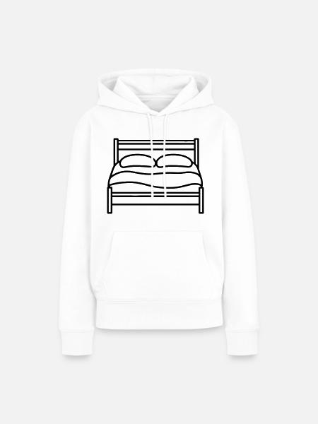 Bett - Frauen Premium Bio Hoodie - Weiß