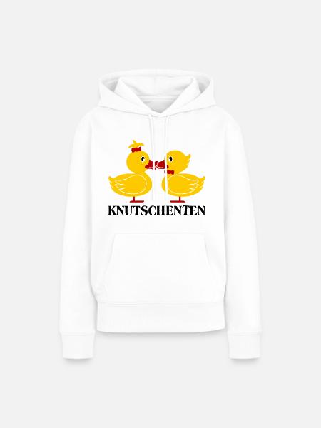 Die KnutschEnten (Enten) Spruch - Frauen Premium Bio Hoodie - Weiß