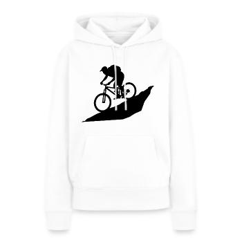 Mountain biking, mountain biking and mountains - Women’s Premium Organic Hoodie - white - Front - Julia (174cm)