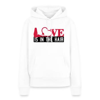Love is in the hair (2c) - Frauen Premium Bio Hoodie - Weiß - Vorne - Julia (174cm)