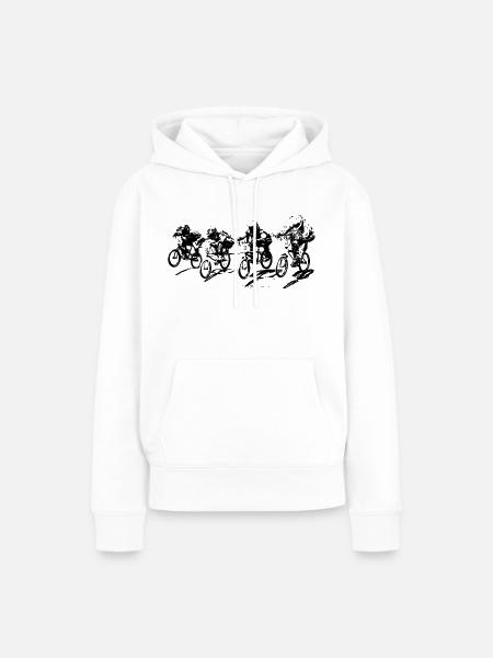 BMX-Rennen - Frauen Premium Bio Hoodie - Weiß