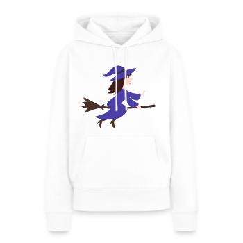 sorcière - Sweat à capuche Premium bio Femme - blanc - Devant - Julia (174cm)