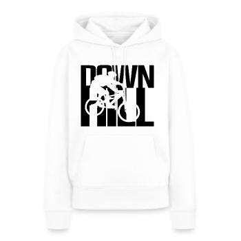Downhill - Sweat à capuche Premium bio Femme - blanc - Devant - Julia (174cm)