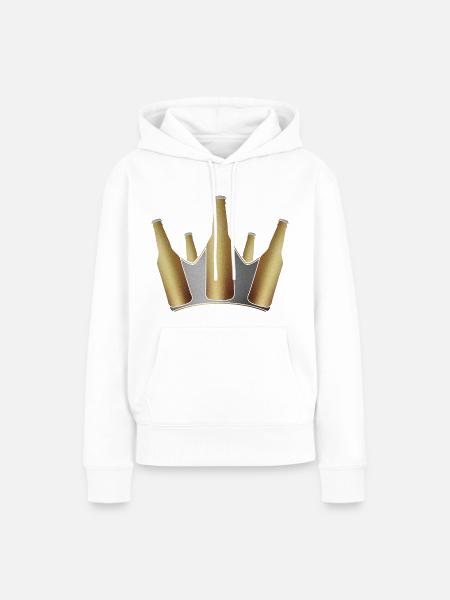 Bierkrone - Frauen Premium Bio Hoodie - Weiß
