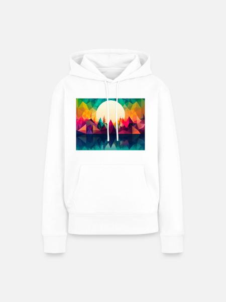 Abstract Wilderness - Frauen Premium Bio Hoodie - Weiß