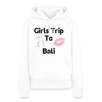 Voyage entre filles à Bali pour un enterrement de vie de jeune fille - Sweat à capuche Premium bio Femme - blanc - Devant - Julia (174cm)