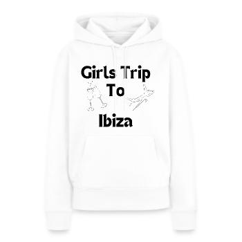 Girls Trip T-Shirt to Ibiza Hens - Women’s Premium Organic Hoodie - white - Front - Julia (174cm)