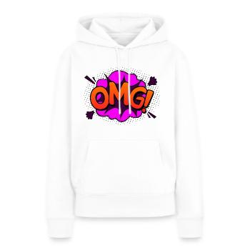OMG - Frauen Premium Bio Hoodie - Weiß - Vorne - Julia (174cm)