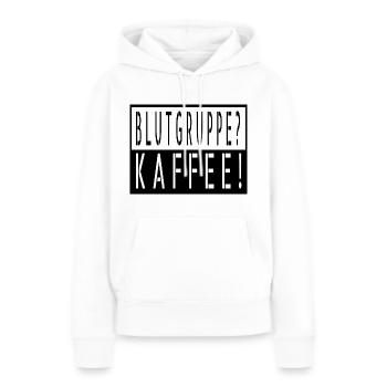 Café, Coupe, Coffeeshop, Drôle, Geek - Sweat à capuche Premium bio Femme - blanc - Devant - Julia (174cm)
