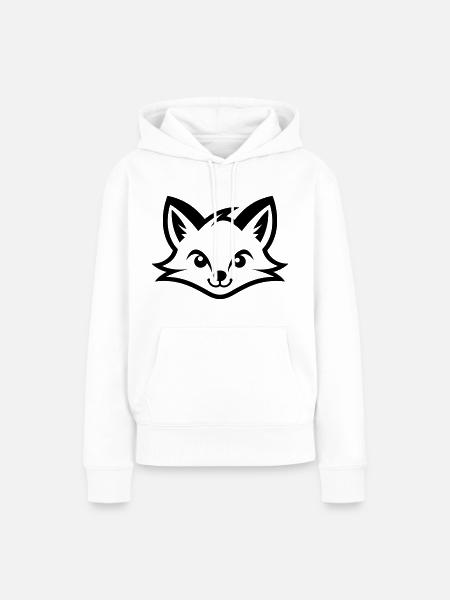 Fuchs - Frauen Premium Bio Hoodie - Weiß