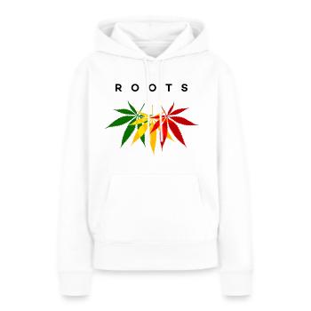 Minimalist Roots Rasta Colors Reggae - Women’s Premium Organic Hoodie - white - Front - Julia (174cm)