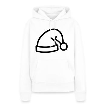 bonnet de noel - Sweat à capuche Premium bio Femme - blanc - Devant - Julia (174cm)
