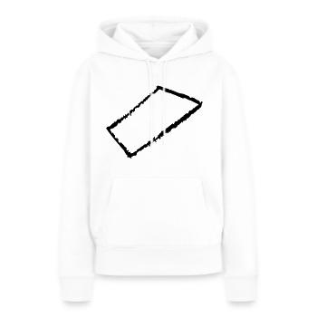 rechteck - Frauen Premium Bio Hoodie - Weiß - Vorne - Julia (174cm)