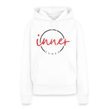 Innere Kraft - Frauen Premium Bio Hoodie - Weiß - Vorne - Julia (174cm)