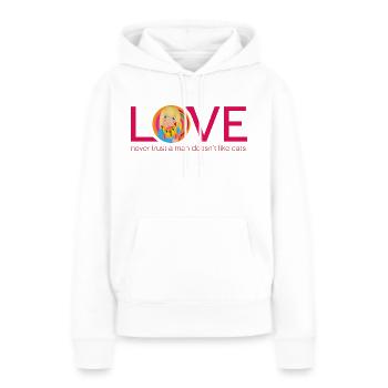 love - Women’s Premium Organic Hoodie - white - Front - Julia (174cm)