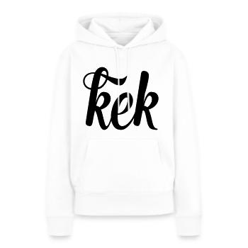 kek - Frauen Premium Bio Hoodie - Weiß - Vorne - Julia (174cm)