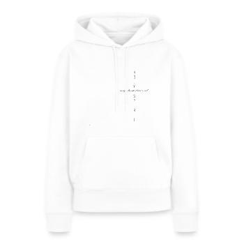 HEILIGER GEIST - Frauen Premium Bio Hoodie - Weiß - Vorne - Julia (174cm)