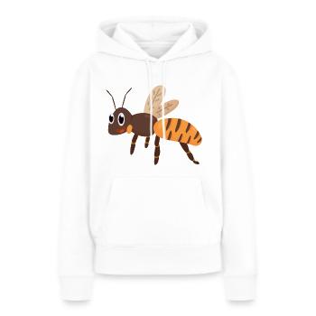 Abeille Bourdon - Sweat à capuche Premium bio Femme - blanc - Devant - Julia (174cm)
